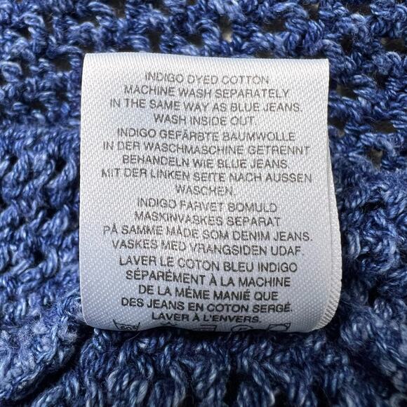 Vintage Blue Willi’s Denmark Cardigan S | Indigo Cotton 90s Fisherman Cable Knit - Picture 16 of 16